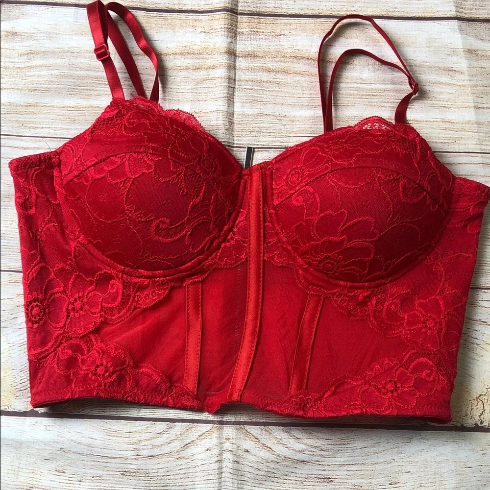 Say What? Vibrant Red Corset‎ Top